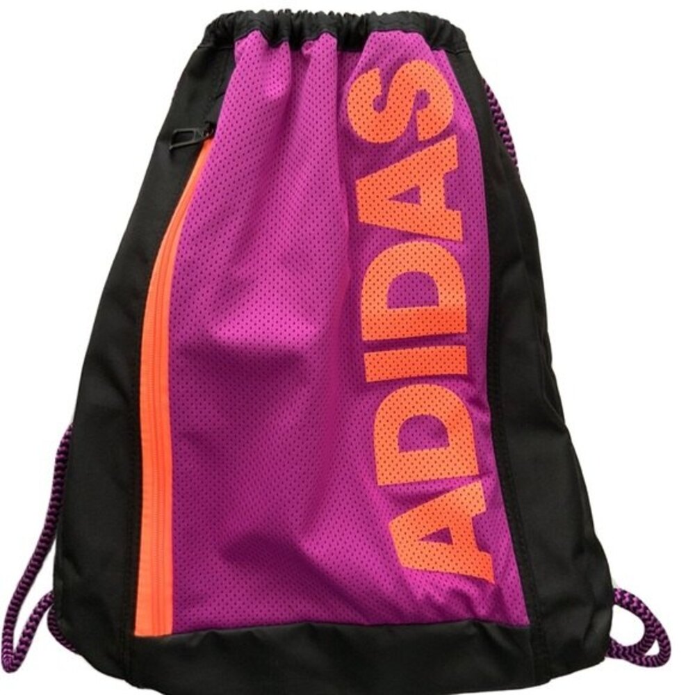 Adidas Fabric Drawstring Backpack Purple - Picture 2 of 12